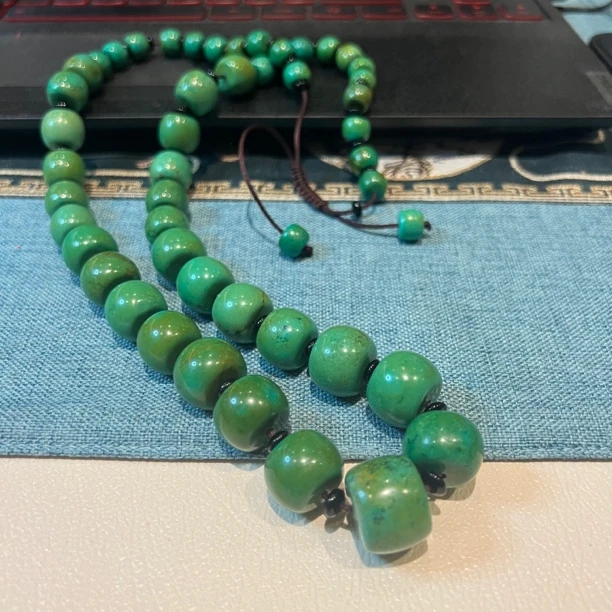 非金属莫桑石项链 ｛藏人之家好物｝复古民族风百搭老款绿色