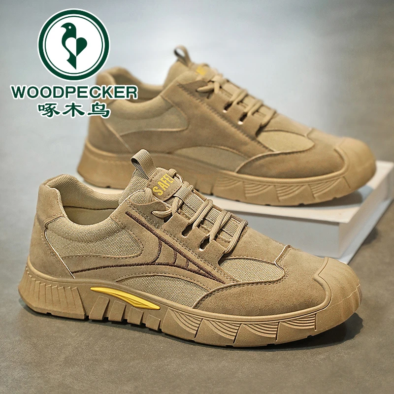 【啄木鸟正品】莆田男鞋新款透气工防滑耐磨运动鞋休闲厚底工装潮鞋