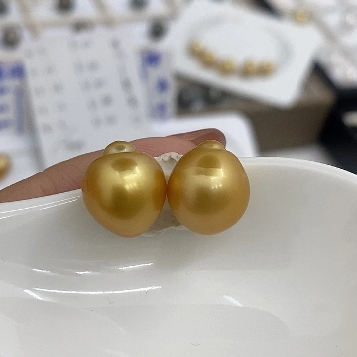 海水珍珠裸珠浓金巴11.9 清货价