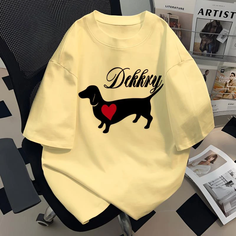 jtrt潮牌纯棉圆领短袖t恤男女2025夏季百搭卡通宽松休闲半袖上衣