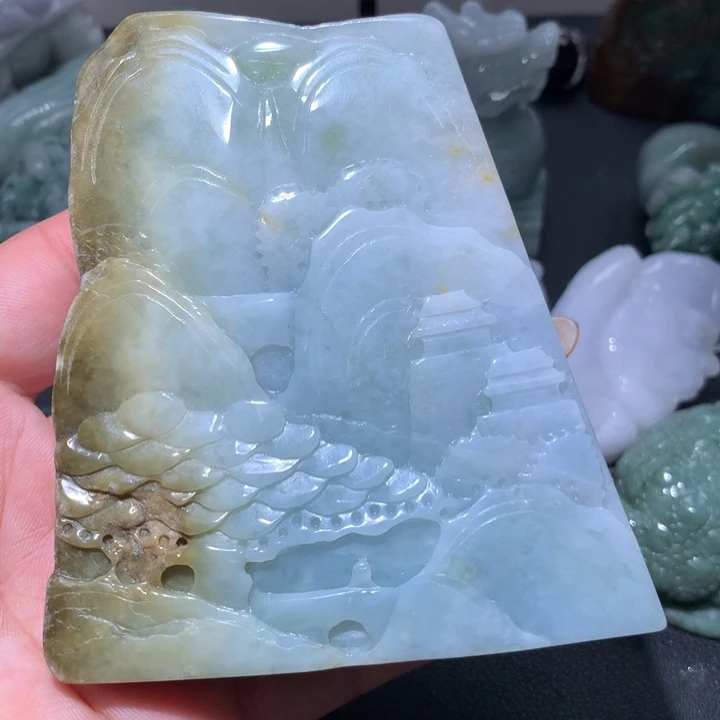 翡翠未镶嵌颈饰保真天然A货翡翠