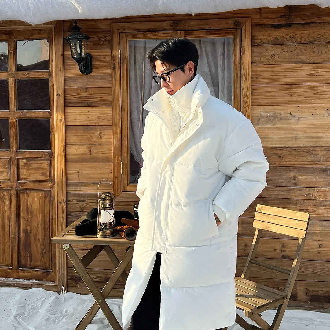 OXFREAK「极寒系列 城市通勤」內襟针织假两件棉服男长款宽松外套