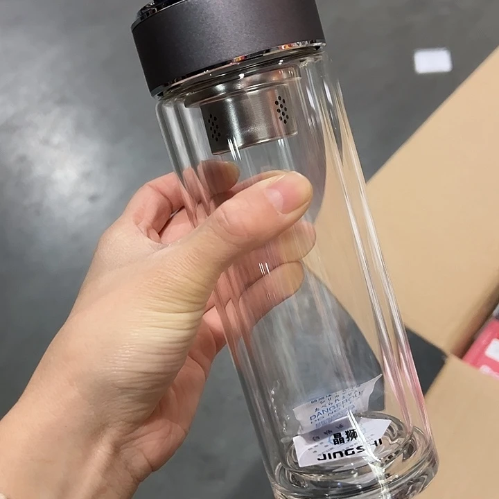 晶双层玻璃杯370370370灰色玻璃杯