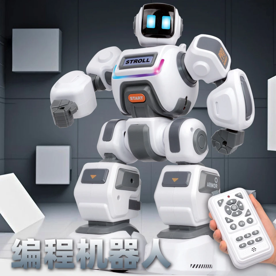 智能遥控机器人互动编程科技儿童早教对讲音乐跳舞模型玩具礼物