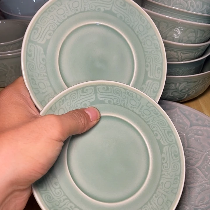 新品青铜纹小盘子 2 只