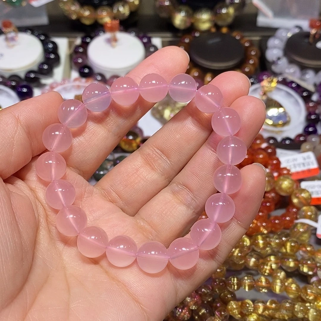 未镶嵌手链水晶粉水晶10