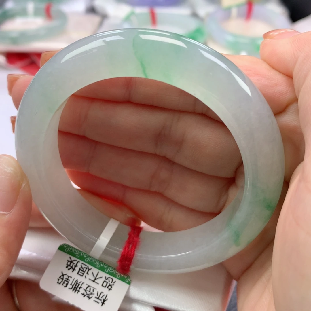 未镶嵌手镯翡翠缅甸天然翡翠55圈