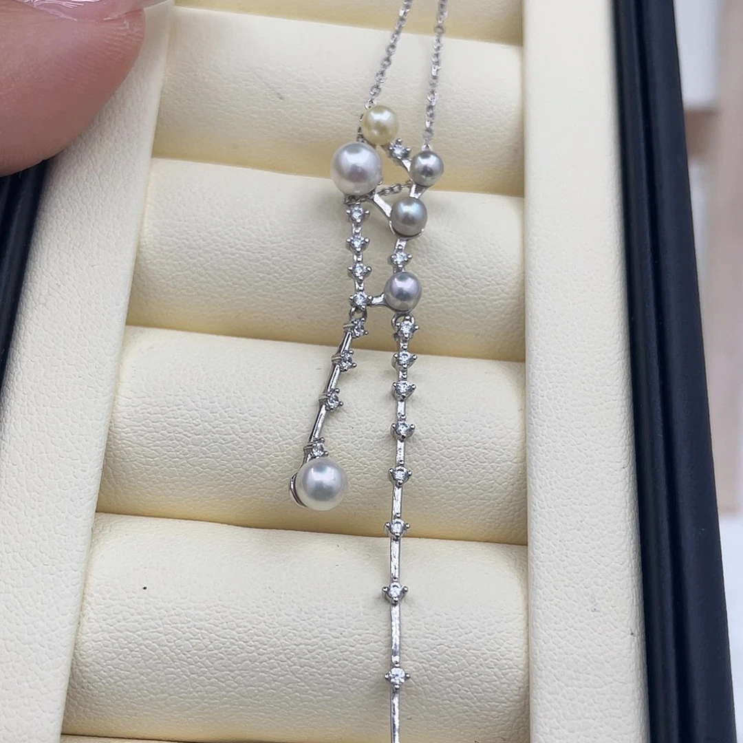 海水珍珠颈饰银S925镶嵌