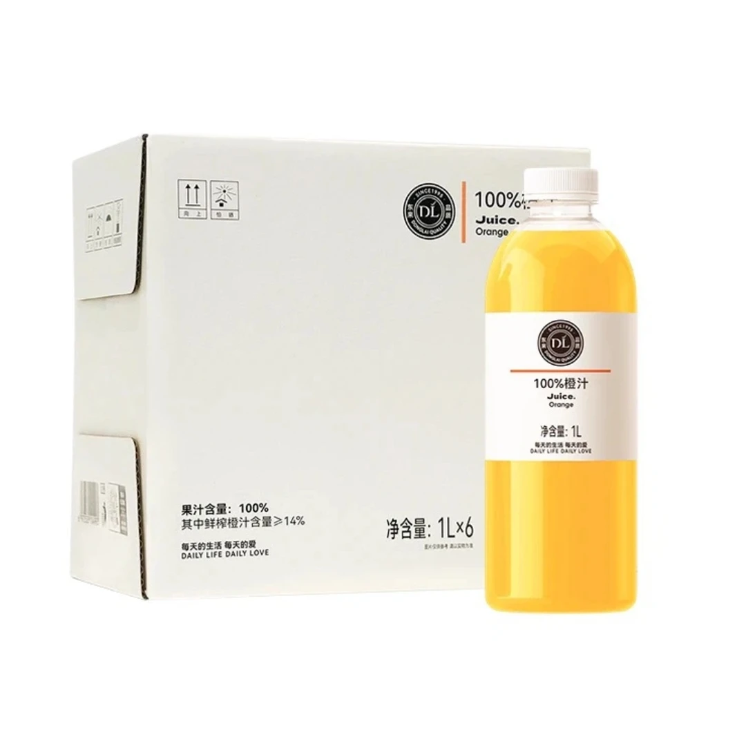 许昌超市正品代购橙汁整箱1L*6瓶装