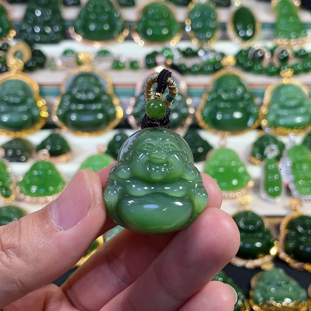 和田玉（碧玉）未镶嵌颈饰30mm