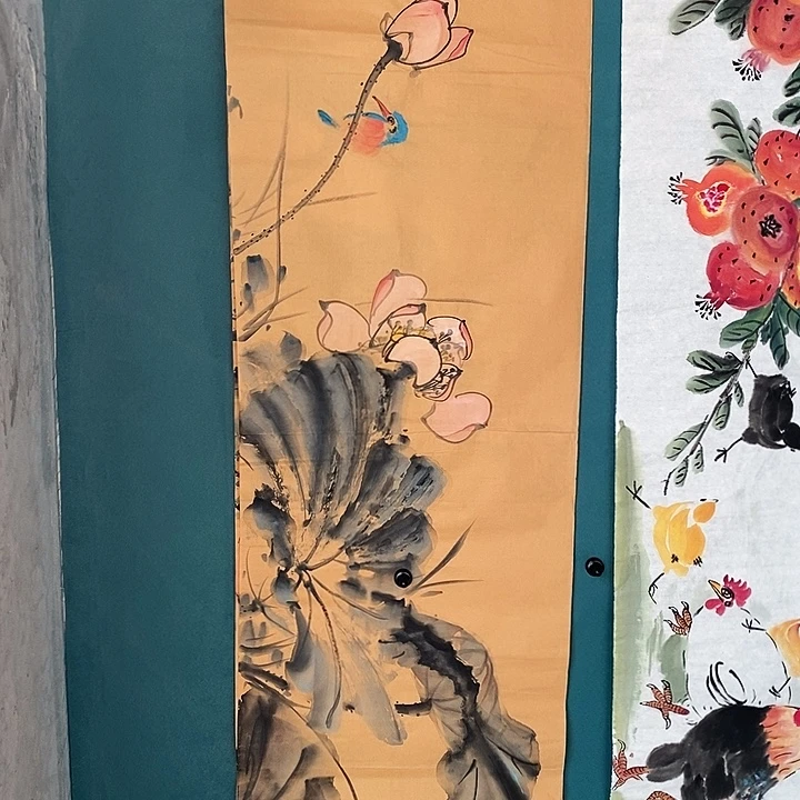 国画张云静老师四尺对开横幅