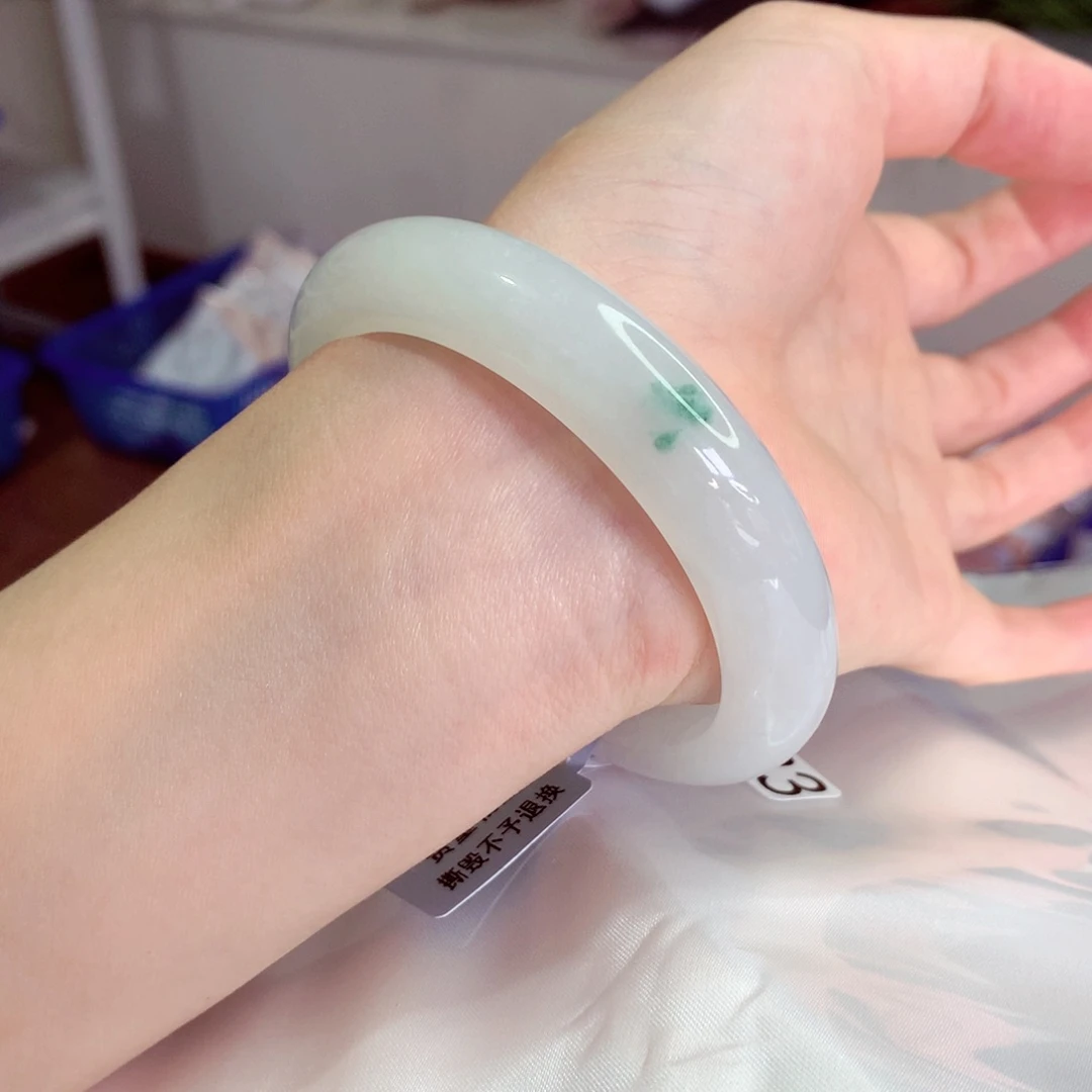 翡翠手镯未镶嵌天然缅甸翡翠A货手镯 11号