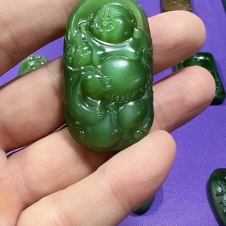 和田玉（碧玉）未镶嵌吊坠(不含链)