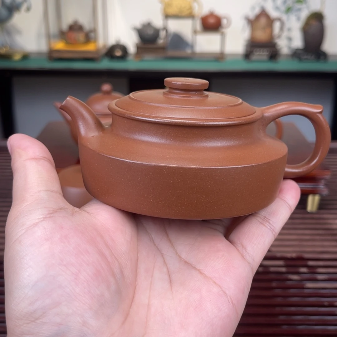 紫砂茶壶150毫升全手工台西紫泥古卣华庭