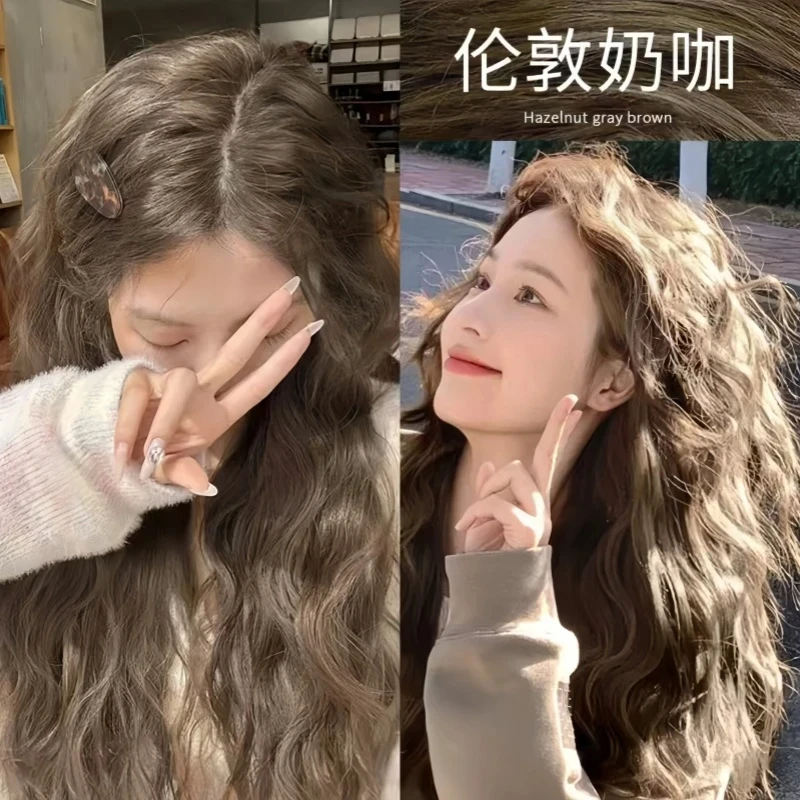 OKSSO伦敦奶咖色染发膏剂2025流行色榛果灰棕奶茶亚麻植物女免漂