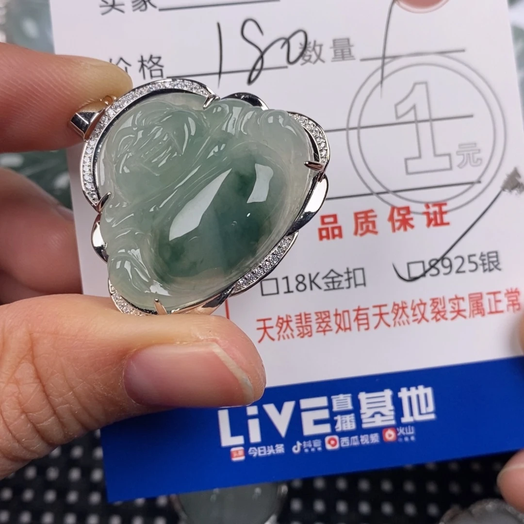 翡翠银S925镶嵌颈饰