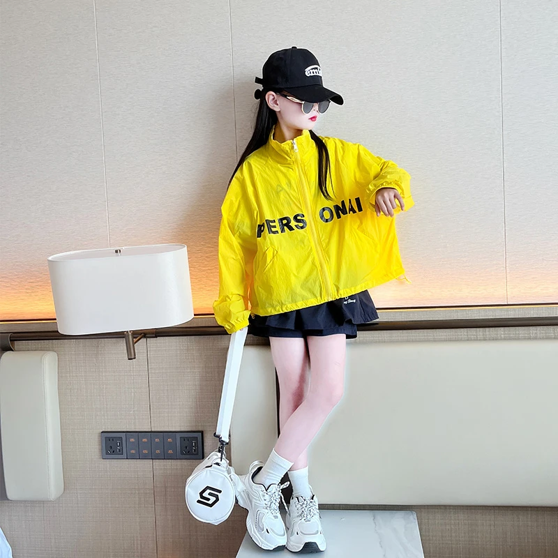 女童防晒衣夏季2025新款儿童洋气时髦外套中大童女孩夏装上衣潮