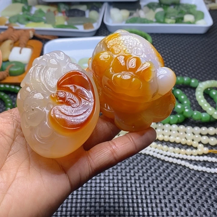 和田玉（糖玉）珠宝半成品未镶嵌@****@