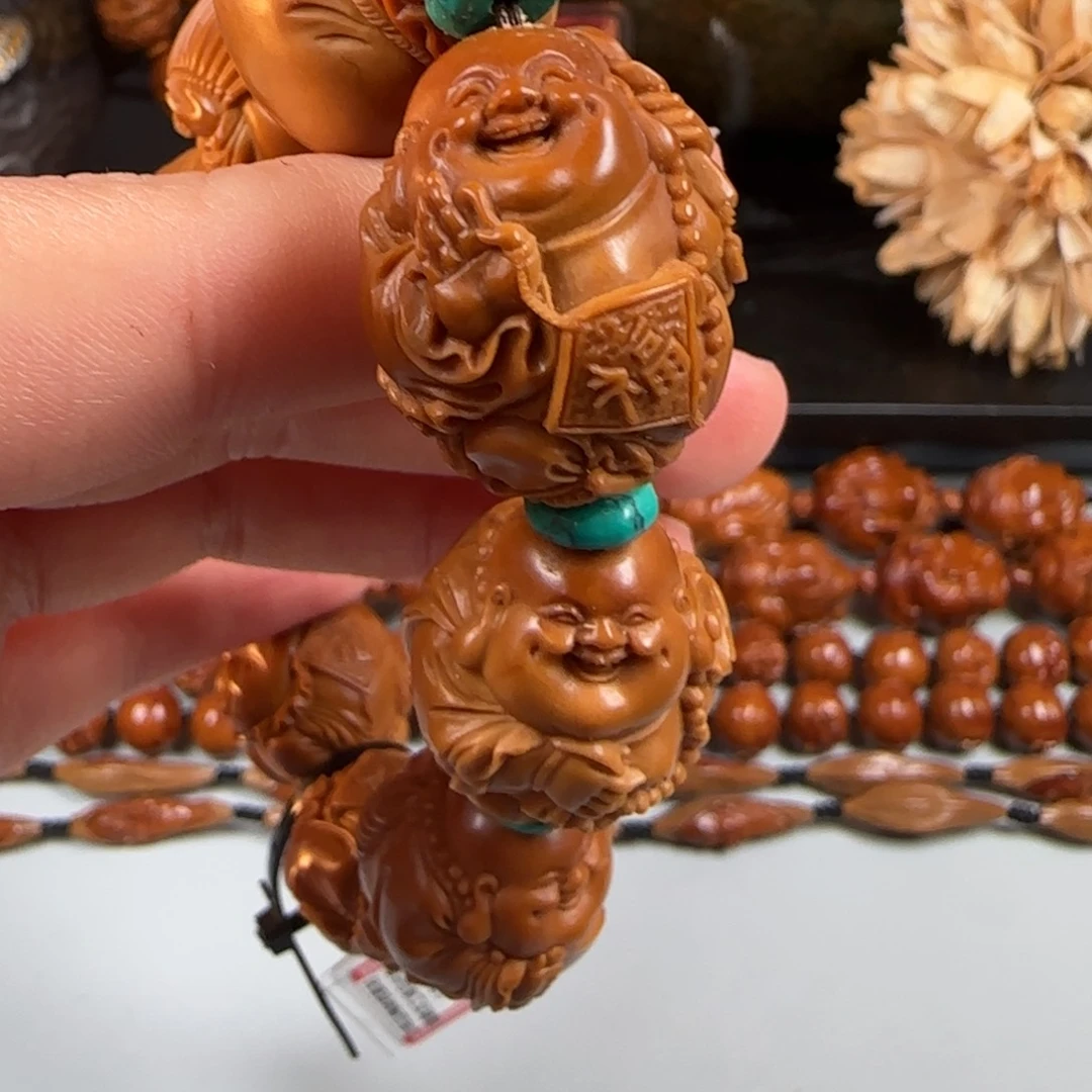 橄榄核手串/手链玉明 23八宝弥勒