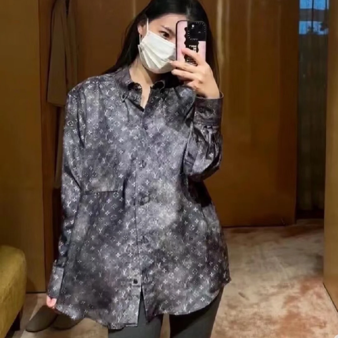 未使用 LouisVuitton/路易威登 san0863/满印衬衣/尺码36