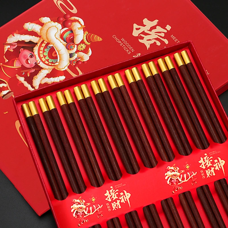 高档红檀木筷子家用实木无漆无蜡商用防滑耐高温公筷木质快子红木