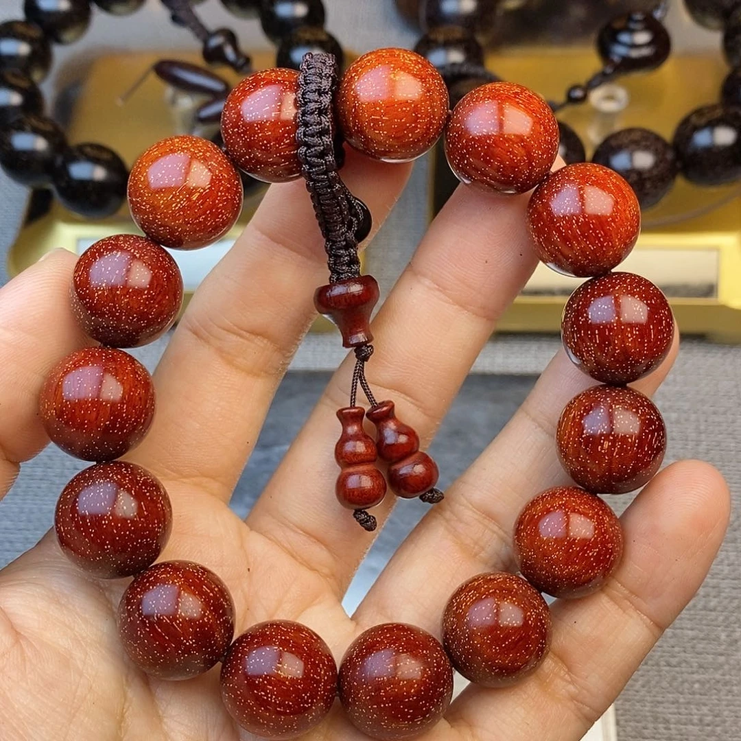 檀香紫檀（小叶紫檀）1.5鸡血红爆星