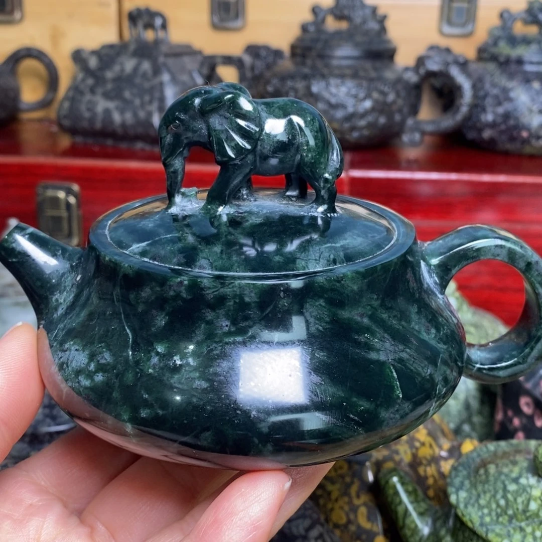 藏玉药王石福利款吉象如意壶180cc