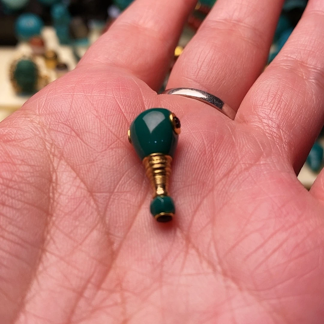 绿松石配饰18K金镶嵌晓***版