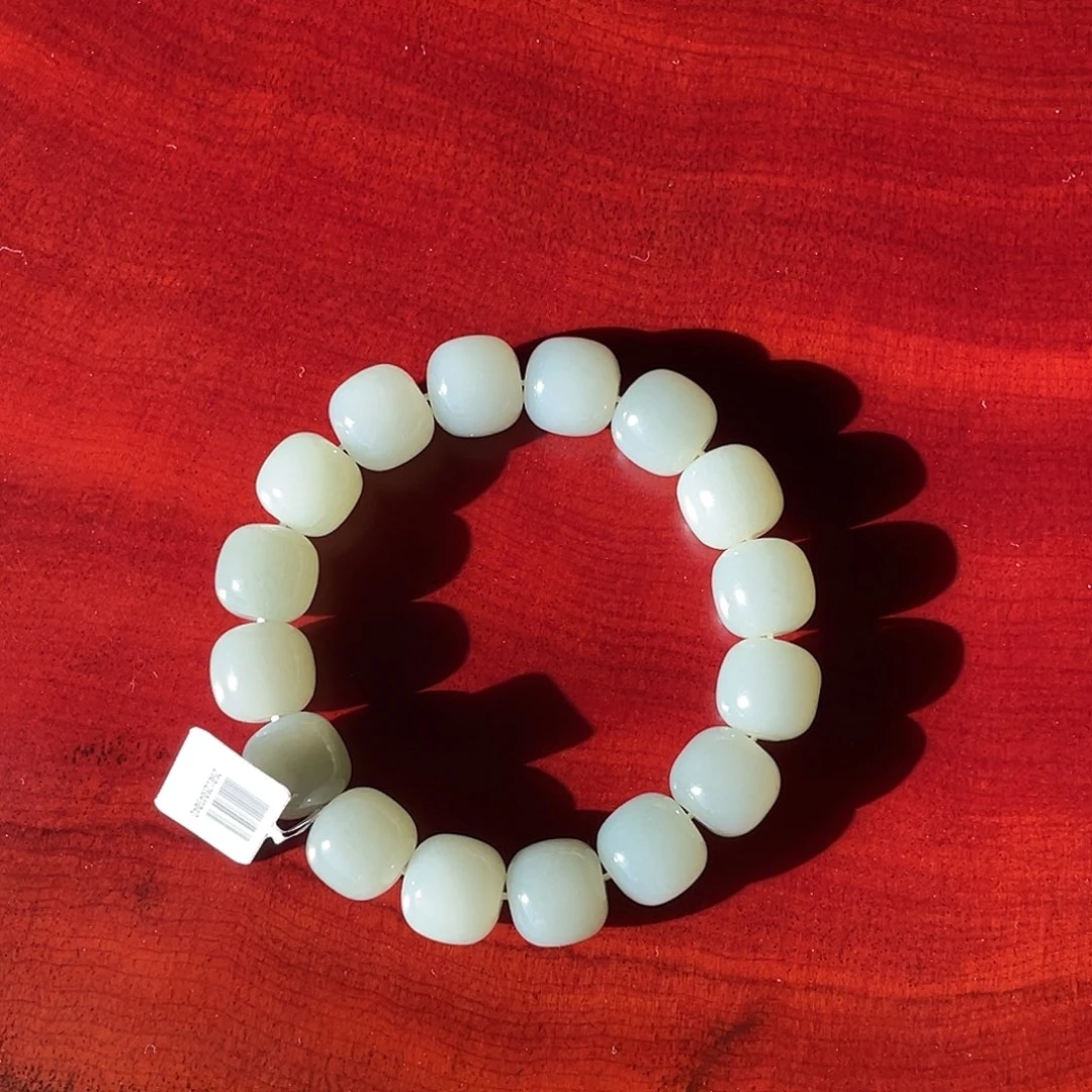 和田玉手串未镶嵌且末卡13.14老型