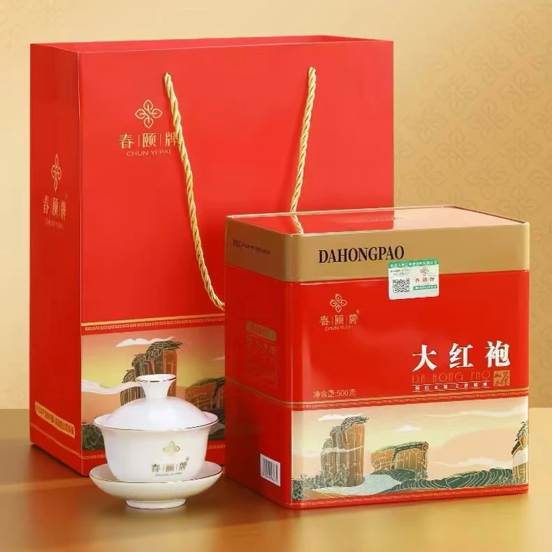 春颐牌山水大红袍500g罐装散茶口粮茶乌龙茶武夷岩茶茶叶醇厚甘爽