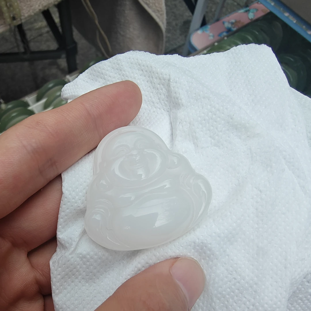 【色标级正色】羊脂级 一级 爆油天然白传统工艺佛公多样性发其一