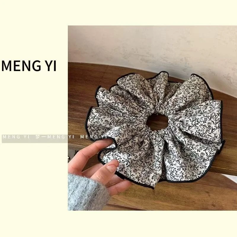 超大号复古碎花猪大肠发圈