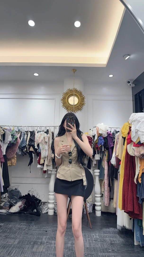 大气元（上衣）复古港风风衣马甲