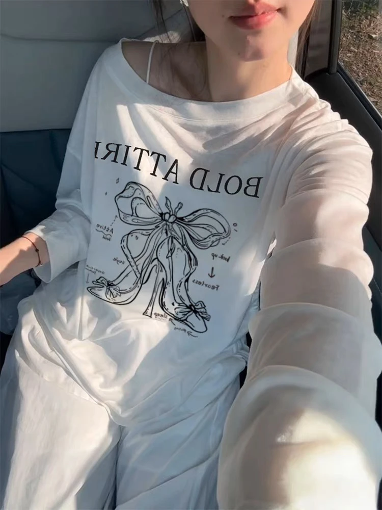 东大门夏季新款防晒韩版宽松显瘦百搭芭蕾舞鞋印花短袖T恤女上衣