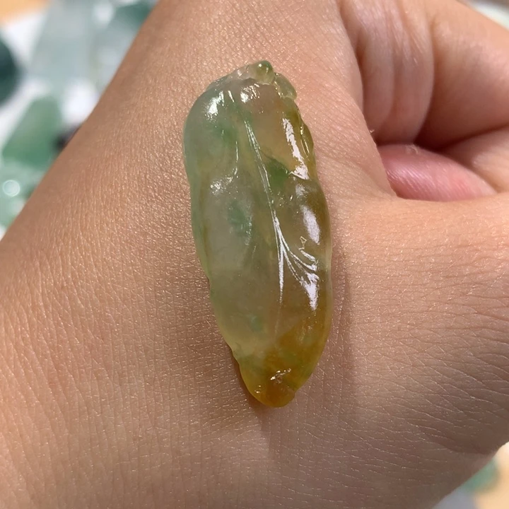 定制翡翠未镶嵌叶子