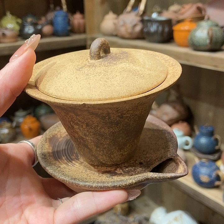 柴烧老岩泥高端茶器