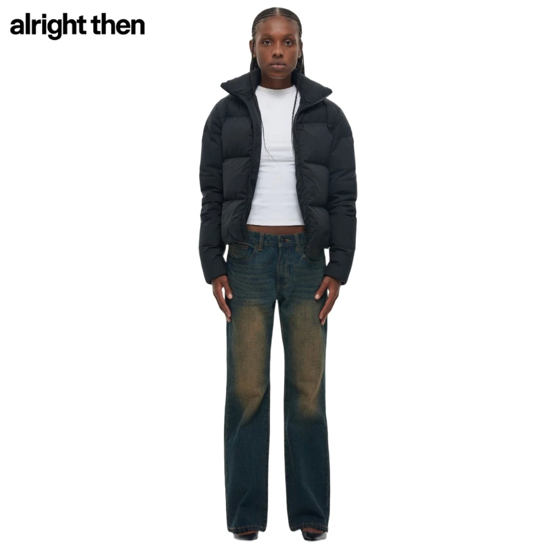 alright then可调节短款高领轻便保暖面包羽绒服