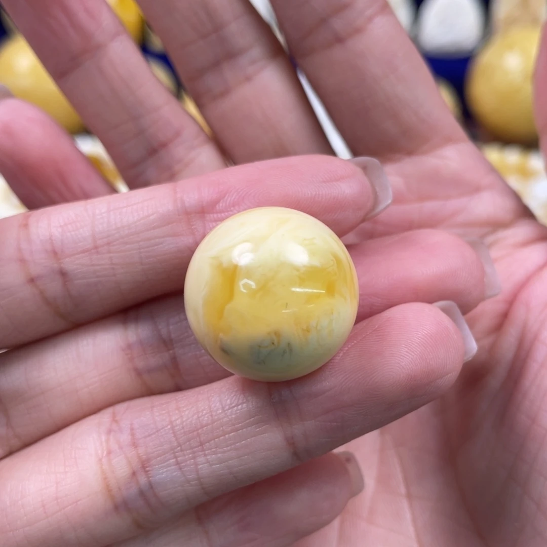 裸石蜜蜡未镶嵌琥珀蜜蜡珠子卡20.8mm