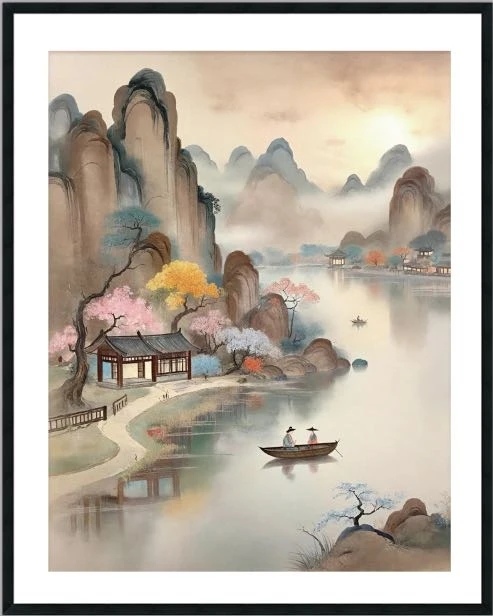 【彩丽绮十字绣】2025新款01688云影归舟手工自己绣