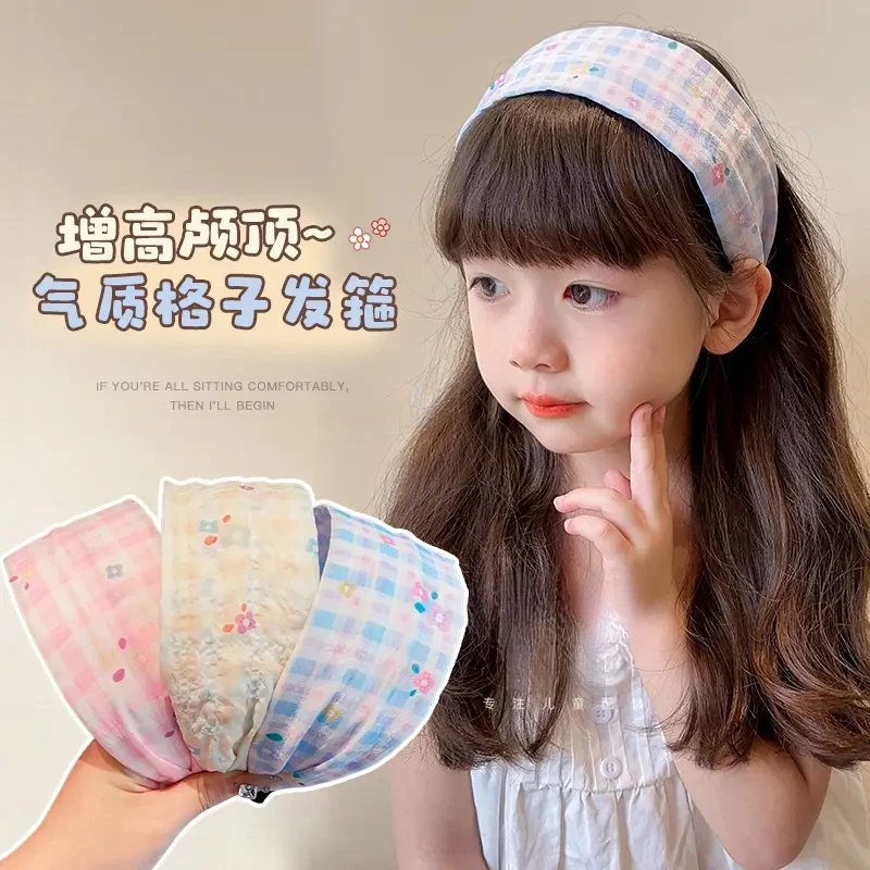 儿童发箍碎发宽边韩版头箍高级感碎花发箍优雅气质防滑齿高颅发饰