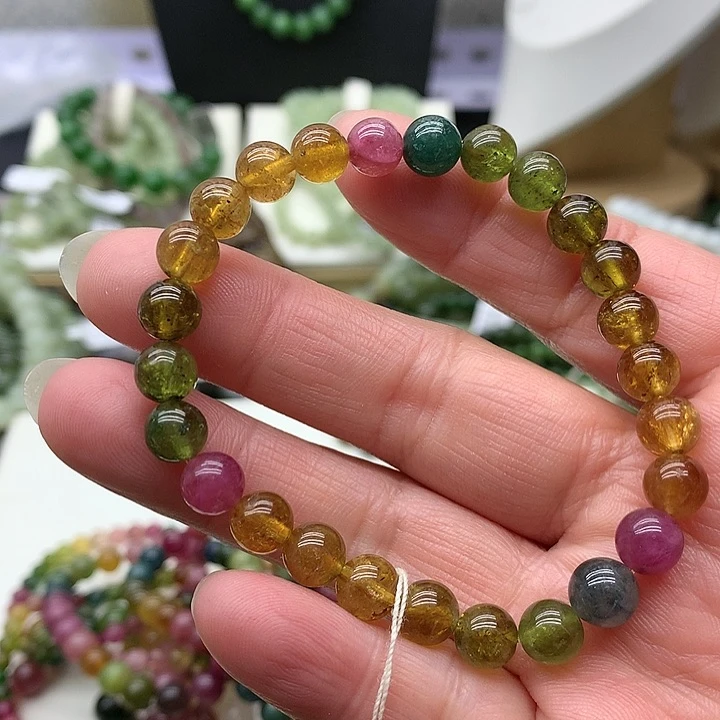 【闪购商品】碧玺手链未镶嵌叽**噜7手链