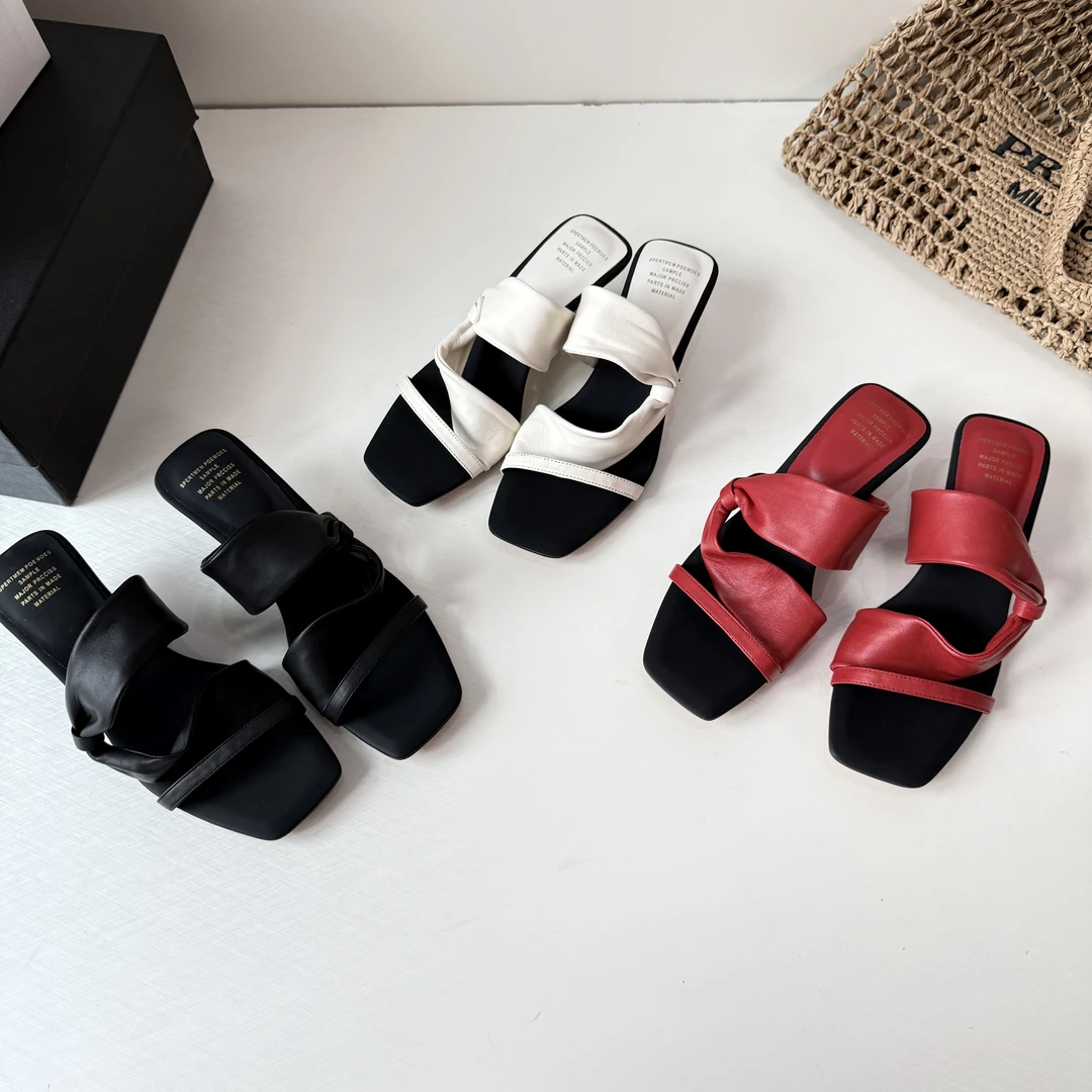 法式坡跟红色外穿仙女凉拖鞋夏季配裙子舒适时尚休闲百搭粗跟凉鞋