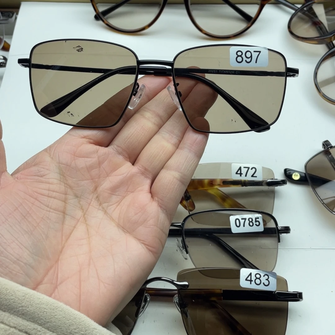 茶水晶全框眼镜 897