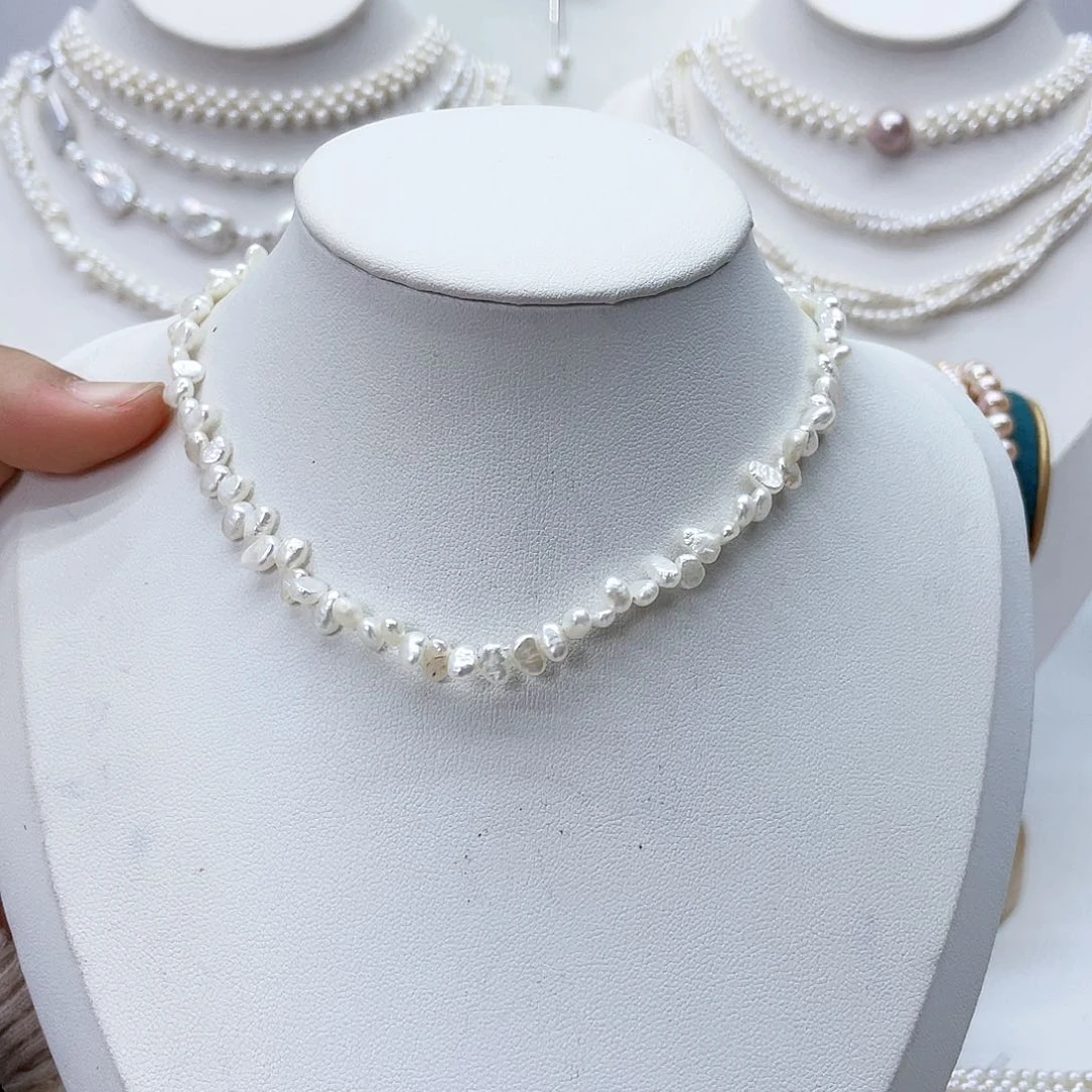 颈饰银S925镶嵌淡水珍珠