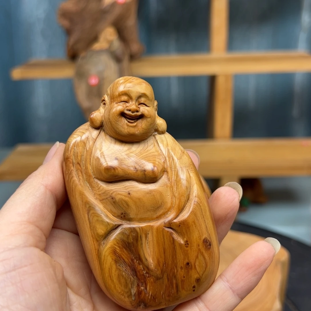 木周崖柏木摆件手把件