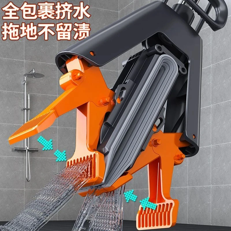 家用多功能室内卫生间大号拖地加大棉头海绵拖免手洗棉拖把吸水