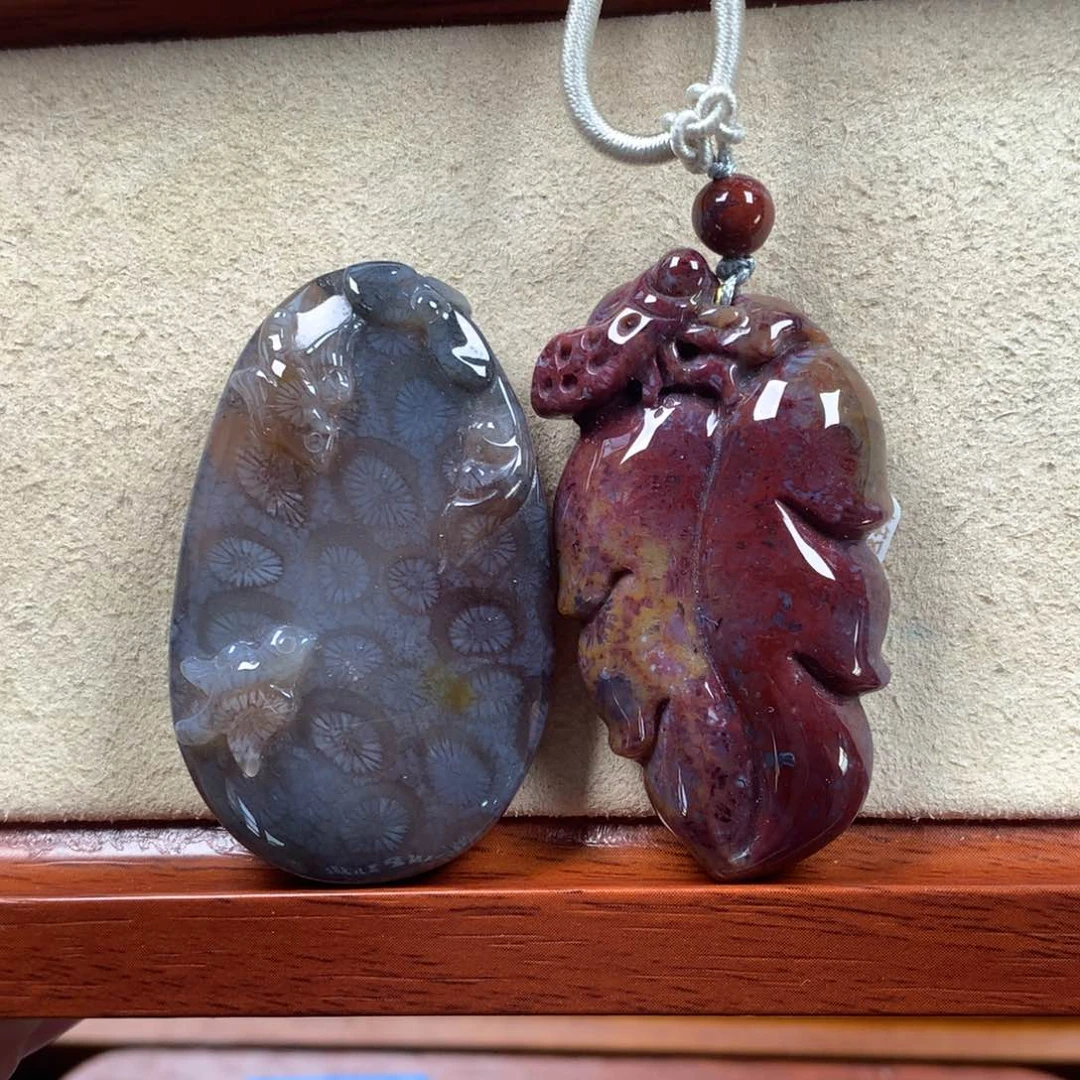 未镶嵌漏200/个，可挑。07硅化珊瑚（珊瑚玉）