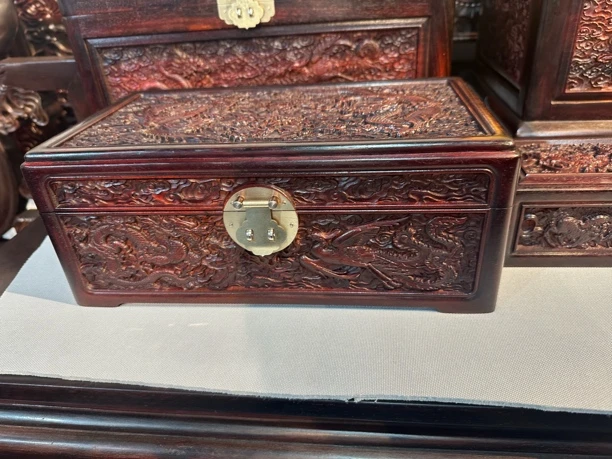 首饰盒/箱 大红酸枝首饰盒32x17x13