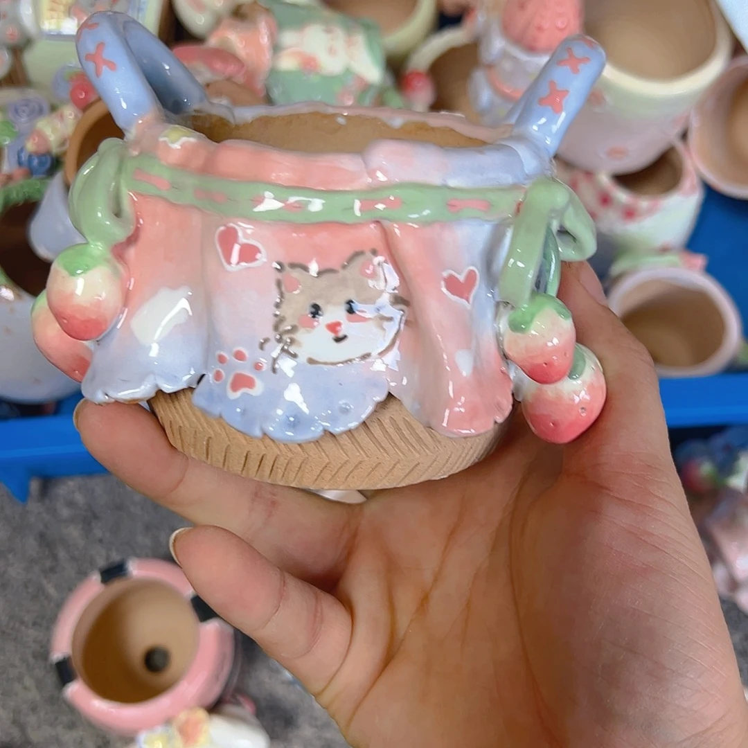 清仓老梧家的手工多肉花盆