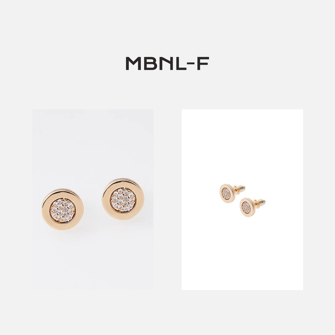 铜合金耳饰   “曼城旧事”2024S/S新品 百搭圆形耳钉 秦磊XM-SP029